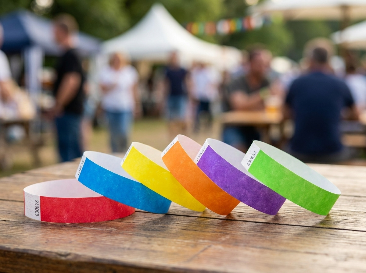 Brățări de identificare multicolore cu închideri anti-transfer pentru evenimente de mai multe zile